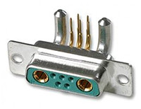 Złącze D-Sub 2 (zasilające/koncentryczne), 5 (sygnałowe)-pinowe Żeński Kąt Proste Przewlekany