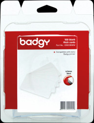 CBGC0030W PVC cards, 0.76 mm (30 mil), for Badgy, 100 pieces