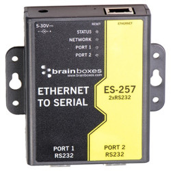 Ethernet to serial adapter, 100 Mbit/s, RS-232, (W x H x D) 106 x 105 x 28 mm, ES-257