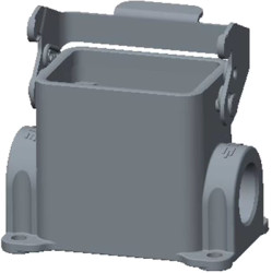 Housing, size HB6, die-cast aluminum, 2 x M20, angled, clip locking, IP65, T1610063220-000