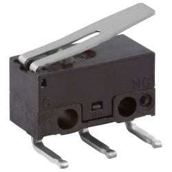 ZF DG13-B3LA Microswitch SPDT 3A 125V AC; 2A, 30V DC, Lever, Left-hand PCB