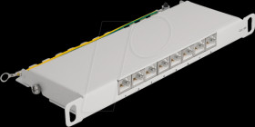 66871 10" Patch Panel 8 port Cat.6A 0.5U grey