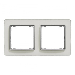 Ramka 2-krotna, szkło białe, efekt szkła, Sedna Elements SDD360802