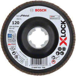 Bosch 2608621766 X-LOCK Flap Disc 115mm Durable Zirconium Oxide Metal Tool