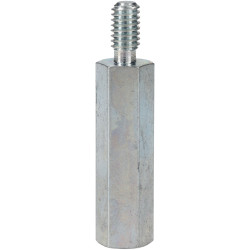 R-TECH 524417 Hex Threaded M-F Spacer St/Zn 7mm A/F M4 25mm - Pack Of 100