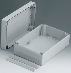 ABS enclosure, (L x W x H) 240 x 160 x 90 mm, light gray (RAL 7035), IP66, C2116241