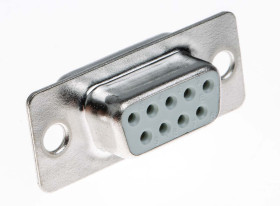 Złącze D-Sub 9-pinowe Żeński Proste Montaż na panelu raster 2.77mm