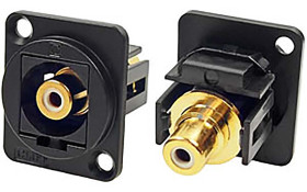 Gniazdo RCA Montaż na panelu Żeński, styki pozłacane 2A RS PRO