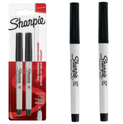 Zestaw 2x Marker permanentny Cienkopis czarny 0,5mm Sharpie Ultra Fine