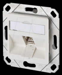 130B12D11102-E C6Amodul 1 port 270°M UPk pure white RAL9010