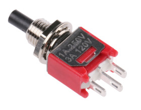 Nasadka przełącznika Zatrzaskowy SPST średnica wycięcia 4.95mm, montaż panelowy RS PRO