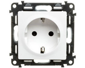 VALENA LIFE Gniazdo podwójne z/u 2P+Z SCHUKO z przesłonami biały 753124