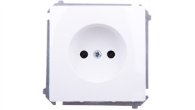 Simon Basic Gniazdo Pojedyncze B/U 16A Ip20 Białe Bmg1z.01/11