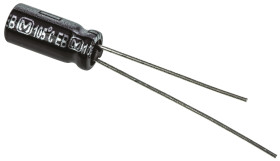 Aluminiowy kondensator elektrolityczny 10μF 50V dc Radialny, Otwór przelotowy Panasonic roztaw: 2mm 5 (Dia.) x 11mm