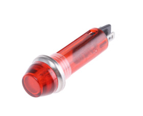 Lampka kontrolna do montażu panelowego 240V, czerwona 8mm Chrom Końcówka lutownicza CAMDENBOSS