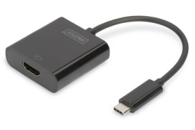 Adapter graficzny HDMI 4K 30Hz UHD na USB 3.1-C z audio czarny dł. 15cm DA-70852