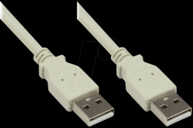 2212-AA1 Cable USB 2.0 male A &gt; male A, grey, 1m