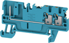 Terminal block, push-in connection, 1.5 mm², 3 pole, 17.5 A, 6 kV, blue, 2675720000