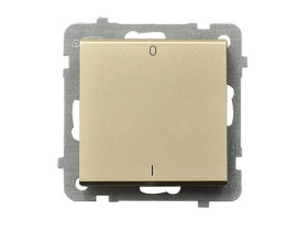 SONATA Wyłącznik 2-biegunowy IP20 szampański złoty ŁP-11R/m/39 OSPEL