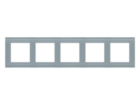 SIMON 55 Ramka 5 pięciokrotna Nature szkło mrożone szare TRN5/176 KONTAKT SIMON