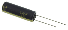 Kondensator 3300μF 6.3V dc Radialny, Otwór przelotowy Panasonic roztaw: 5mm 10 (Dia.) x 30mm