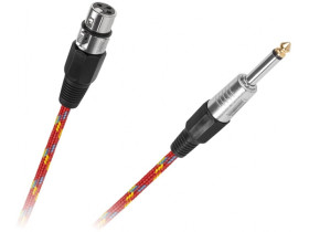 Kabel mikrofonowy gniazdo CANON-wtyk JACK 6.3mm 5m