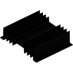 Extruded heatsink, (L x W x H) 100 x 120 x 32 mm, 3 to 1.6 K/W, black anodized, SK 03 100 SA