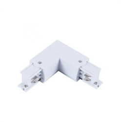 BLAUPUNKT Konektor do szyn 3-fazowych KĄTOWY L biały