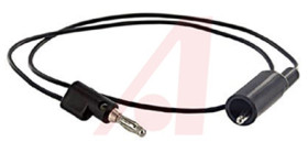 Przewód z zaciskiem krokodylkowym BU-2030-A-24-0, PVC, 10A, 300V, kolor: Czarny, dł. 600mm, Mueller Electric