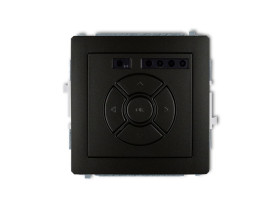 DECO Wyłącznik roletowy (sterowanie lokalne i pilotem) czarny mat 12DSR-2 KARLIK