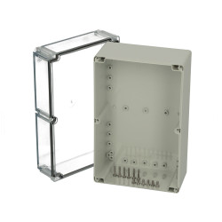 Fibox 7022861 PCT 16x25x13cm Enclosure, PC Clear transparent cover