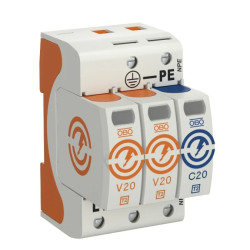 Ogranicznik przepięć Typ T2 2P+N 40kA 280V V20-2+NPE-280 (do sieci TN-S i TT) 5095252