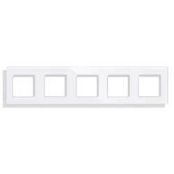Ramka szklana - pięciokrotna - biała - do modułów Tawoia Glass