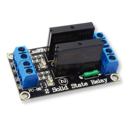 Moduł 2-kanałowy SSR 5V 2A przekaźnik sterowany stanem wysokim 5V