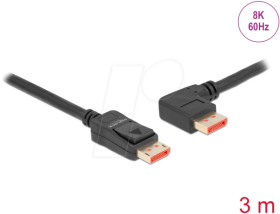 87048 DisplayPort 1.4 cable, 8K @ 60 Hz, 90° left angled, 3 m
