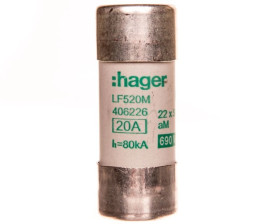 Bezpiecznik cylindryczny 22x58 aM 20A LF520M