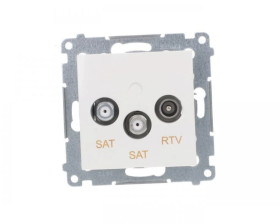Simon 54 Gniazdo antenowe RTV/SAT/SAT końcowe białe DASK2.01/11