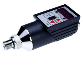 Czujnik ciśnienia śr: 38mm dł: 122mm 0-600bar 12-32V DC G1/4 cala 2xPNP NC/NO złącze wtykowe M12 4-pin IP65 DW353117