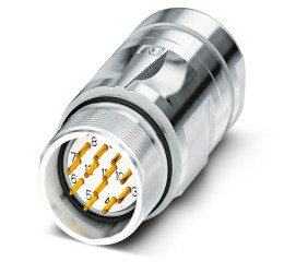 Złącze wielostykowe przemysłowe 17-pinowe M23 Montaż na kablu Wtyczka Phoenix Contact