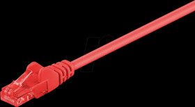 68406 Cat.6 U/UTP patch cable, CCA, red, 20,0 m