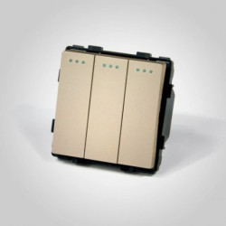 TouchMe Mechanizm łącznik potrójny złoty ME607G