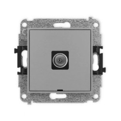 ICON Mechanizm gniazda antenowego pojedynczego TV, bez pola opisowego szary mat 27IGTVBO-1