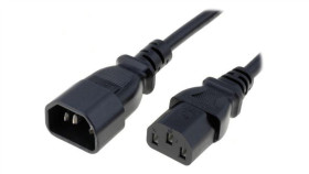 Kabel: 3X0,75Mm2, Iec C13 Żeński,Iec C14 Męski, 1M Lt501+602 H05vv-F 3X0.75...