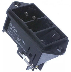 Złącze IEC IEC C14 Montaż na panelu Męski 10A Proste liczba bezp 1 Szybkozłączne Schurter