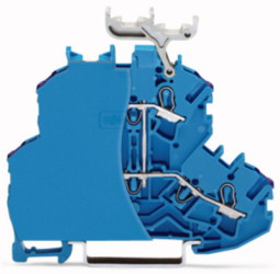 Double level terminal, spring-clamp connection, 0.25-4.0 mm², 2 pole, 24 A, 8 kV, blue, 2002-2209/099-000