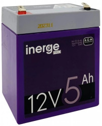 Akumulator VRLA AGM 12V 5Ah (żywotność 6-9lat) INERGE PRO IN-12-5-AL
