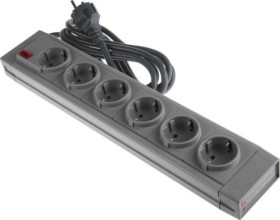 Przedłużacz 6-gniazd 230 V AC CEE 7/7 Schuko/ Typ F 2m 374193