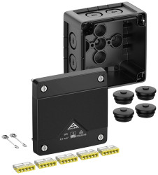 Skrzynka przyłączeniowa Spelsberg Abox Pro 025-2,5²/sw, IP66, IP67, IP69, (D x S x W) 92 x 92 x 60 mm, czarny, 1 szt.