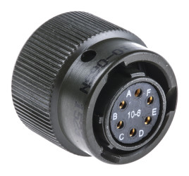 Złącze 6-pinowe Męski Amphenol Limited Żeński Montaż na kablu MIL-DTL-26482 rozmiar 10