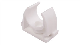 Uchwyt Otwarty Do Rur Gładkich U 20 Biały 68037 /100Szt./